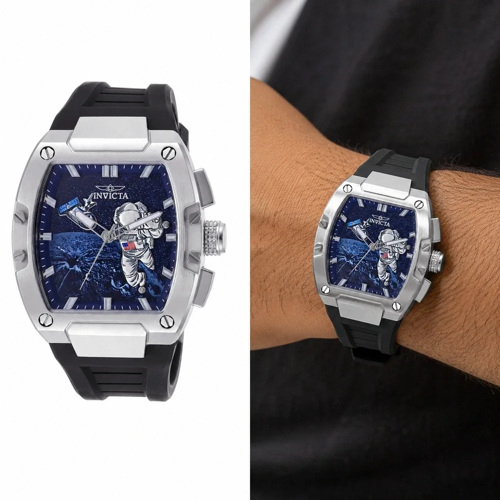 Invicta S1 Rally Moonlander Men's Watch 43mm Black 50643 New Diver Box Included